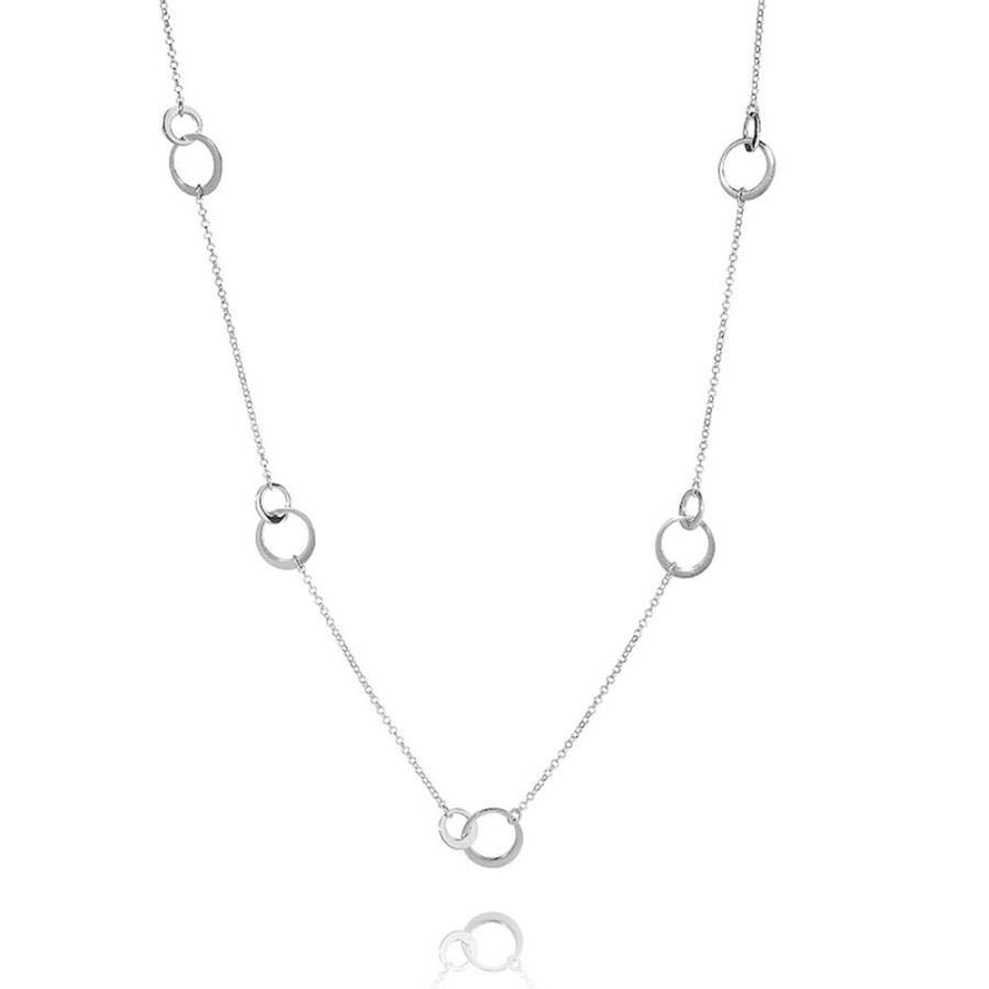 Thin Loops - Halsband I Rhodierat Silver 80 Cm | CHROS Hot