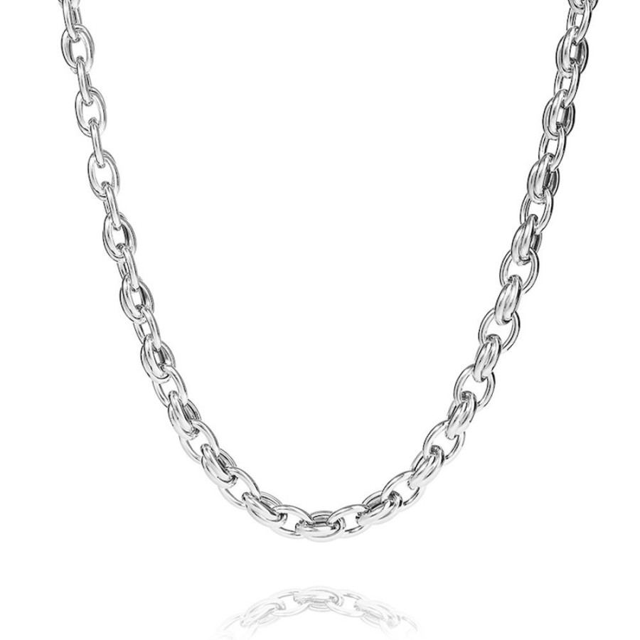 Prag - Halsband I Rhodierat Silver 50 Cm | CHROS Clearance