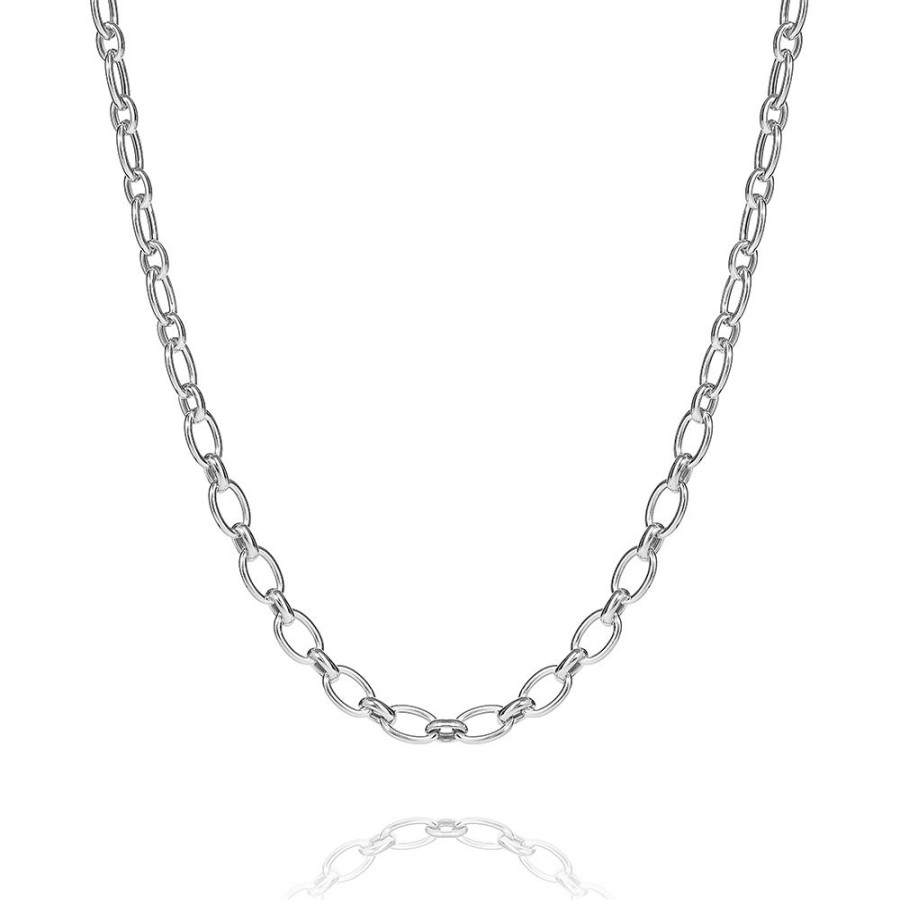 Norah - Halsband Feminin Modell I Rhodierat Silver 50 Cm | CHROS New