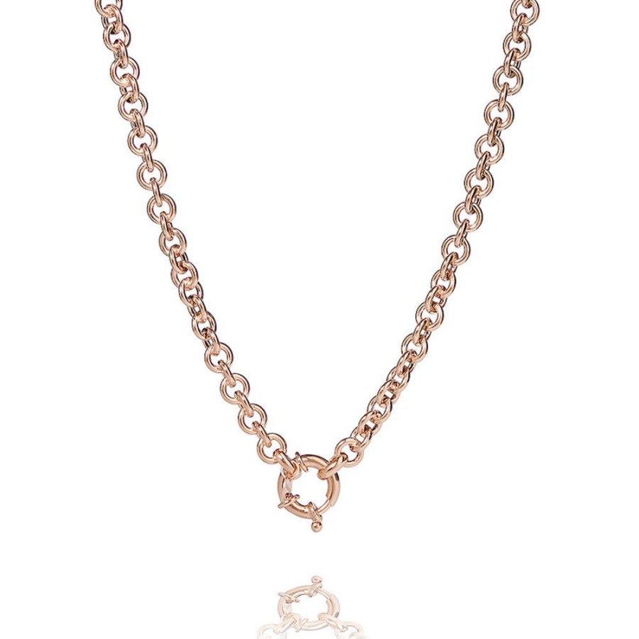 Little One - Halsband I 18 Karat Roseguld Forgyllt Silver Klassisk Design 50 Cm | CHROS Online