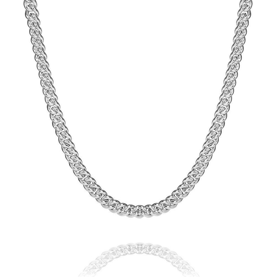 Classic - Halsband I Rhodierat Silver Klassisk Design 50 Cm | CHROS New