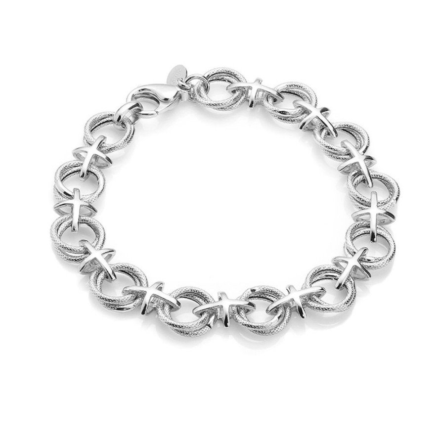 Chros Round A Ring - Armband I Rhodierat Silver 18,5Cm | CHROS Hot