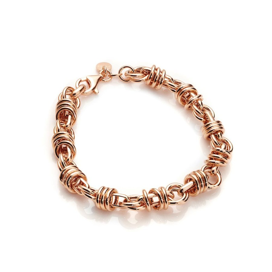 Rollo - Armband I 18 Karat Rose Guld Forgyllt Silver 19 Cm | CHROS Online