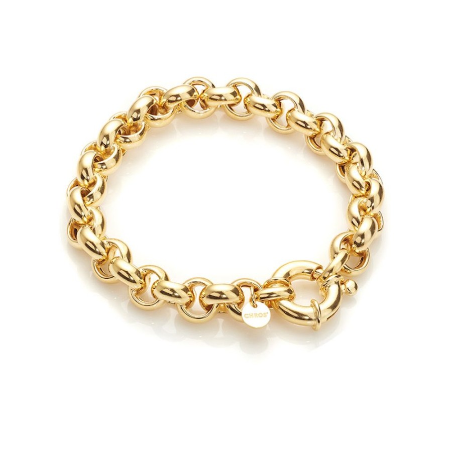 The One - Armband Klassisk Modell I 18 Karat Guld Forgyllt Silver 19 Cm | CHROS Online