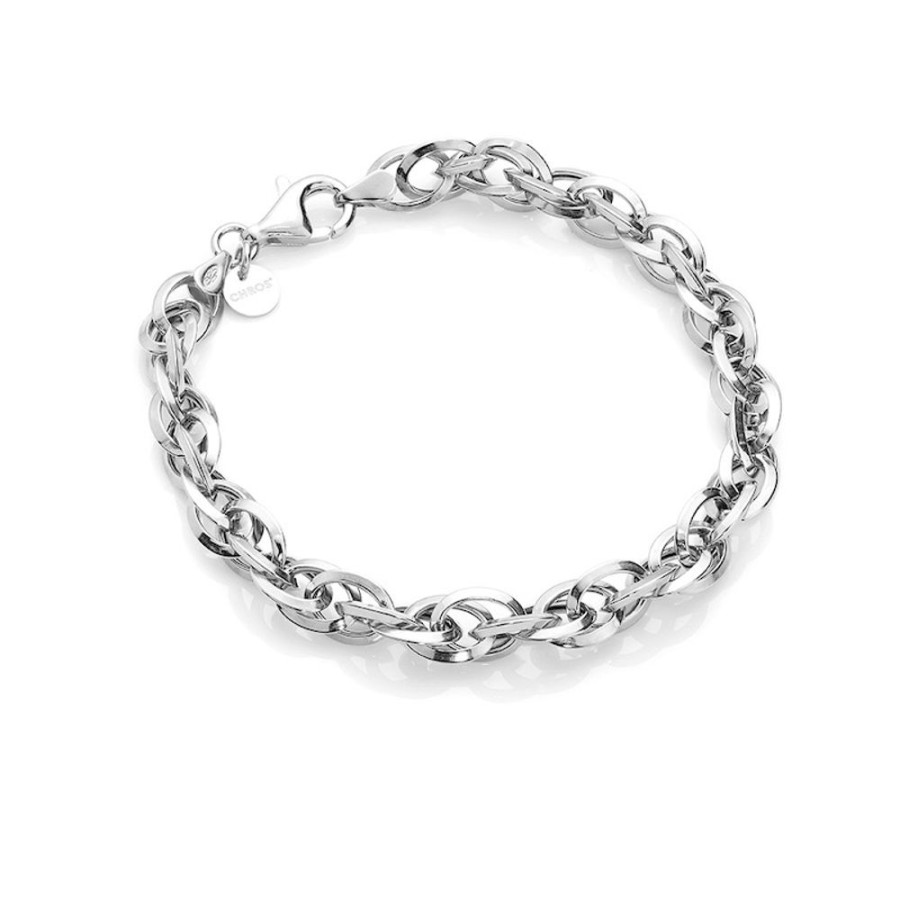 Easy - Armband Klassisk Modell I Rhodierat Silver 18 Cm | CHROS Hot