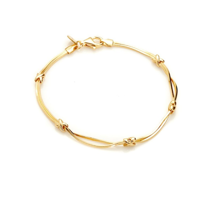 Fantasia - Armband I 18 Karat Guld Forgyllt Silver 18 Cm | CHROS Online