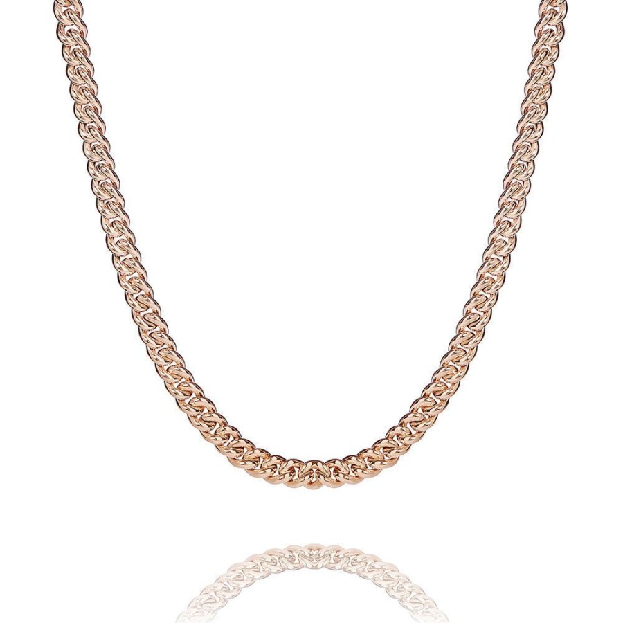 Classic - Halsband Klassisk Design I 18 Karat Rose Guld Forgyllt Silver 50 Cm | CHROS New