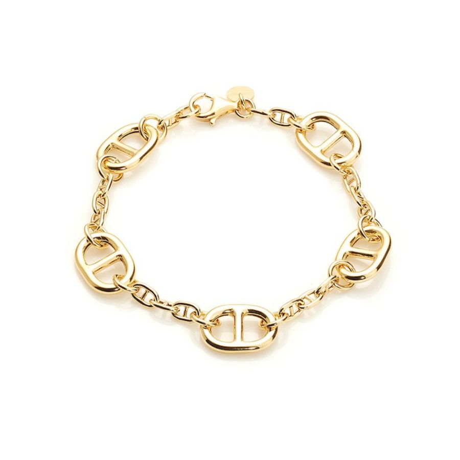 Felicia - Armband Klassisk Modell I 18 Karat Guld Forgyllt Silver 18 Cm | CHROS Online