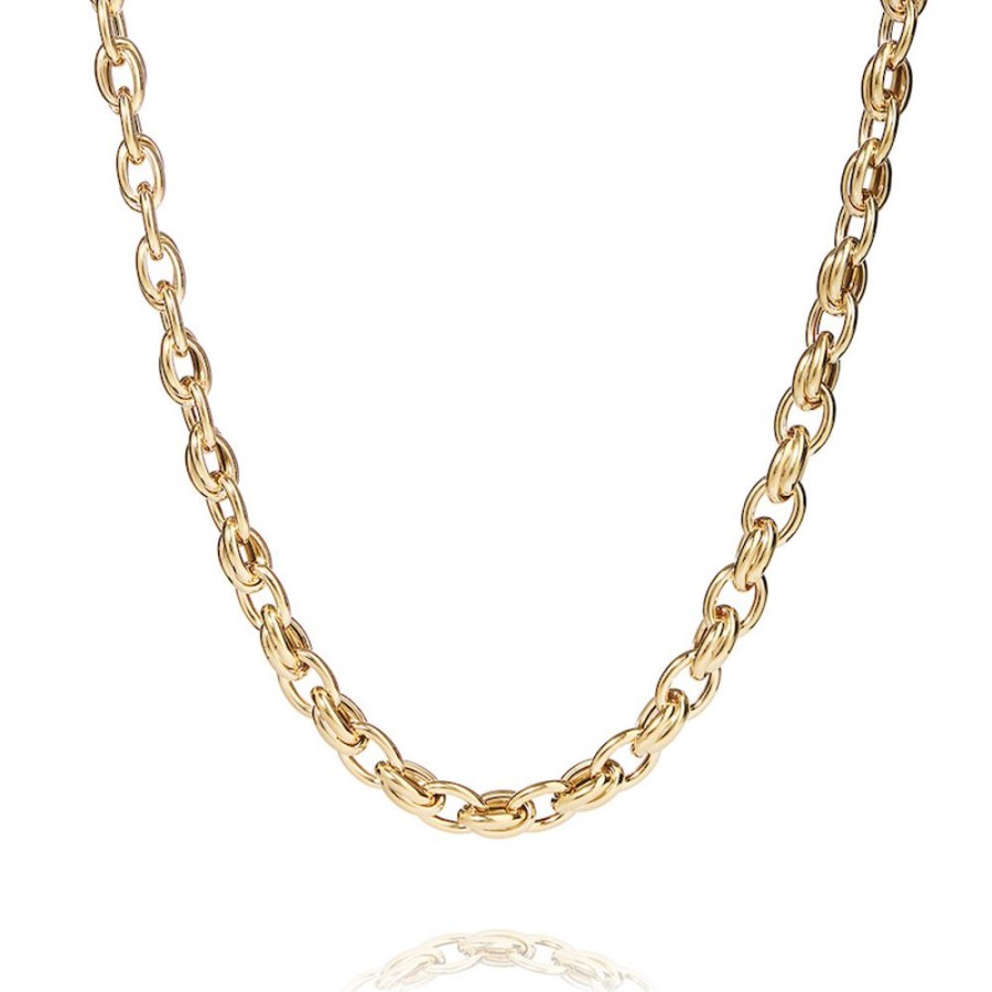 Prag - Halsband I 18 Karat Guld Forgyllt Silver 50 Cm | CHROS Wholesale