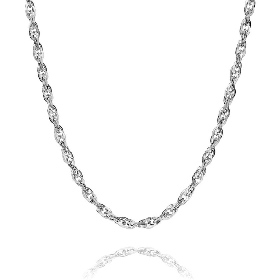 Easy - Halsband Klassisk Modell I Rhodierat Silver 50 Cm | CHROS Clearance